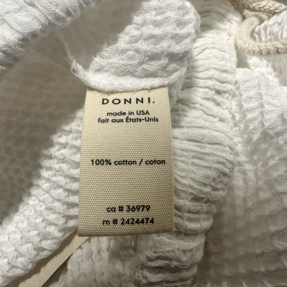 BRAND NEW ✨ Donni White Waffle Pants | Size: M - Picture 6 of 6
